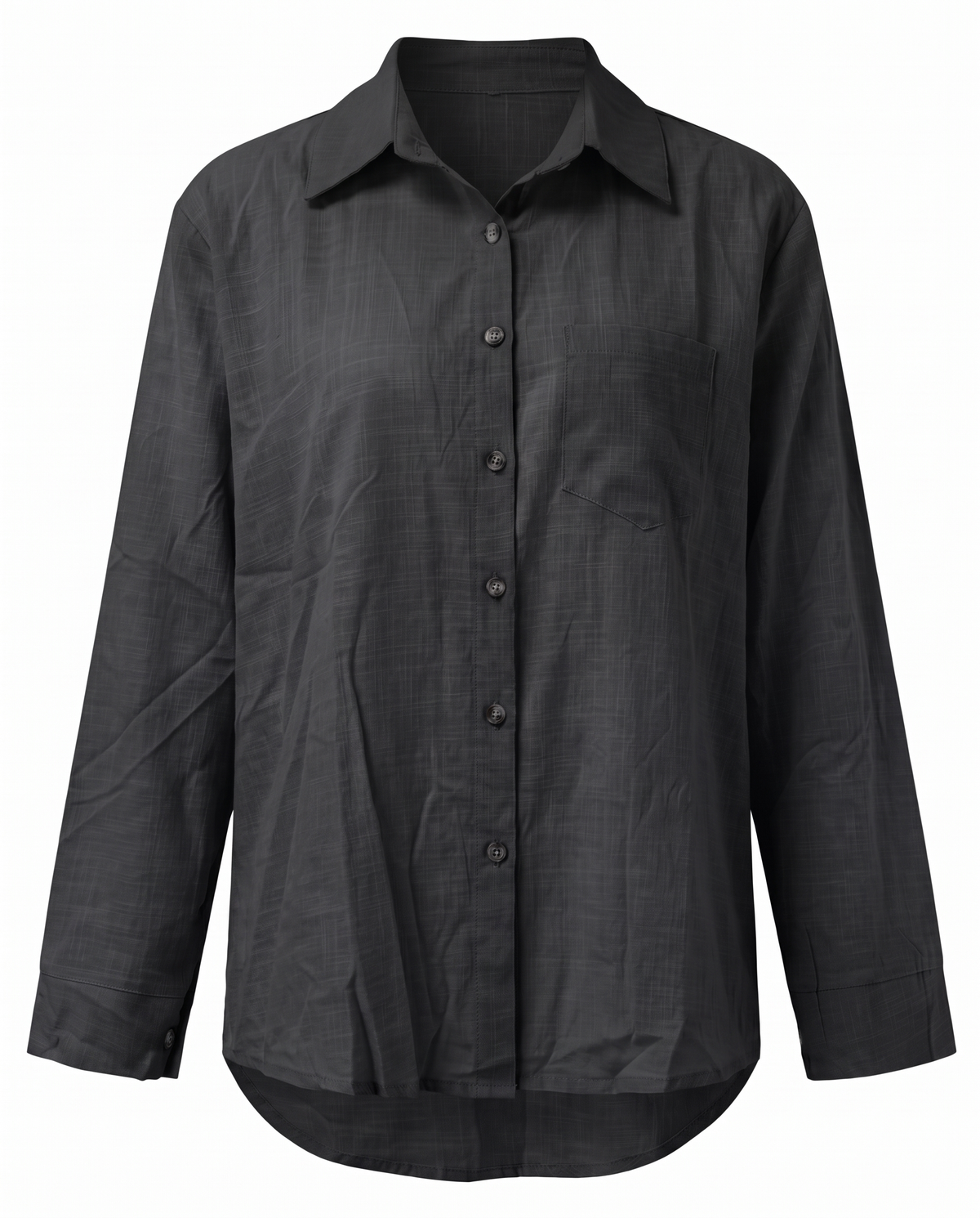 Paloma-Thelma button front shirt in Black, front view