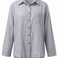 Paloma-Thelma button front shirt in Gray, front view