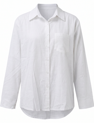 Paloma-Thelma button front shirt in White, front view