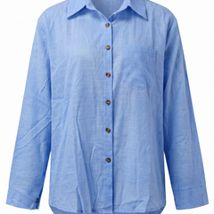 Paloma-Thelma button front shirt in Blue, front view